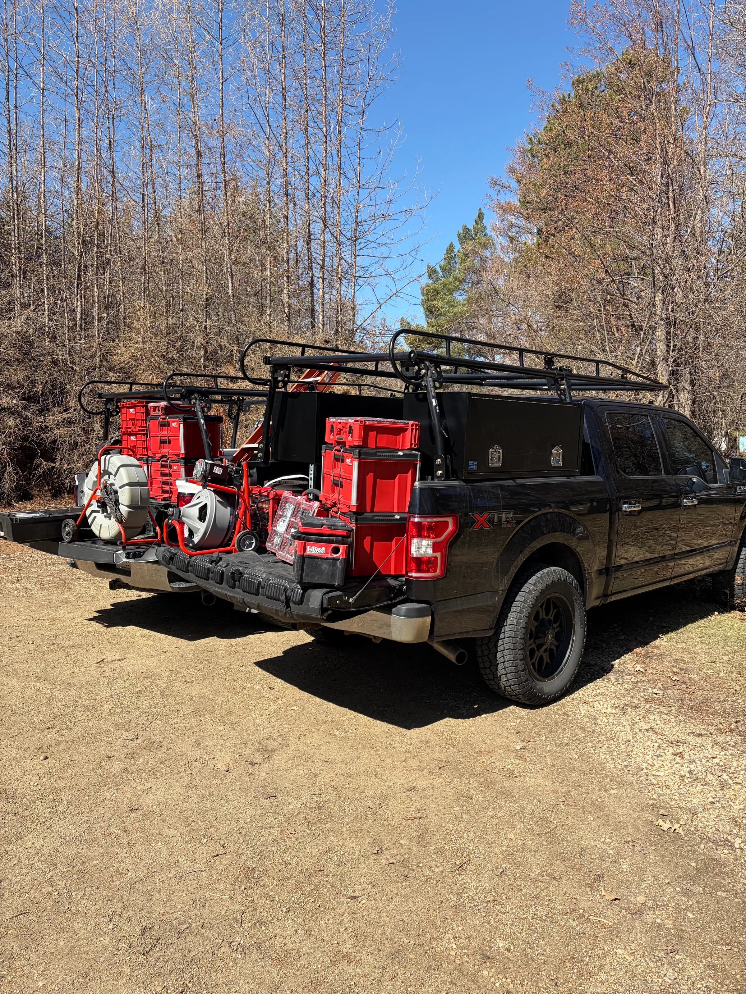 First Class Mechanical service truck bed with locking tool boxes and spare tire, Red Deer Alberta